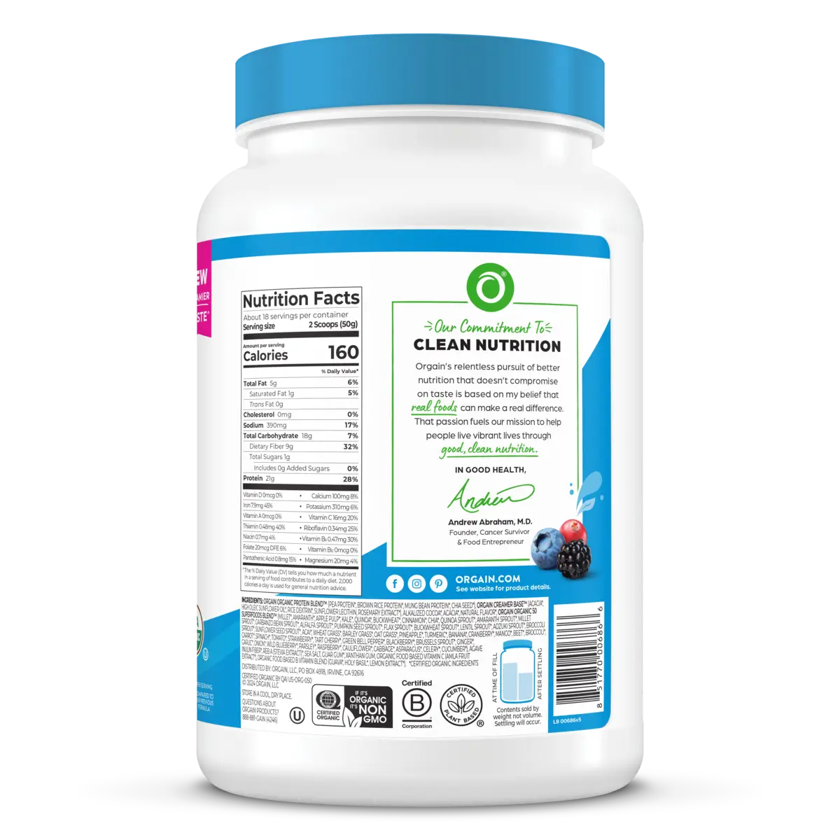 851770006866-v5-Orgain-Protein_Superfoods-2.02lb-Chocolate-20240313-SideB-HIRES-web_1200px.png